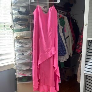 Amanda Uprichard Pink High Low Dress